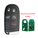 M3N40821302 ID46 PCF7945/53A 433MHz 2/3/4/5BTN Replacement Car Remote Key For Jeep Grand Cherokee Dodge Chrysler RAM SRT Hellcat